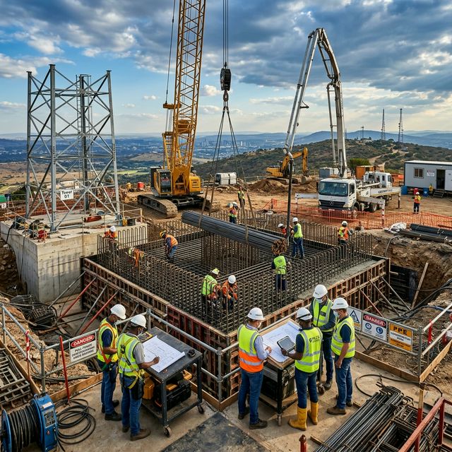 Obra civil para sitio de telecomunicaciones